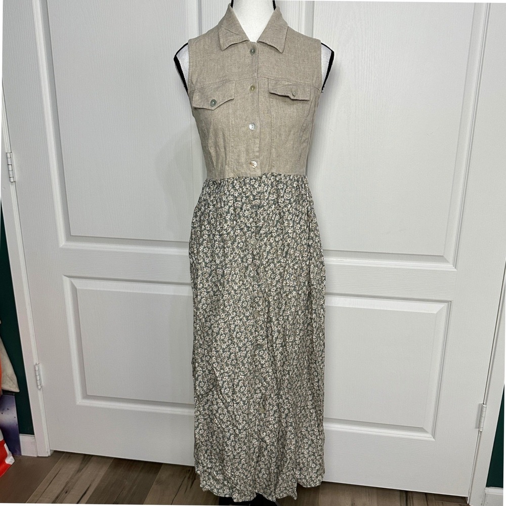 VTG DBY Ltd Floral Dress Womens Sz 3 Grunge Prairie Cottagecore Whimsigoth Boho - Picture 9 of 10